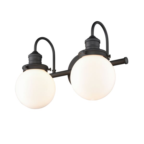 Millennium Lighting Ella 2-Light Black Transitional Vanity Light