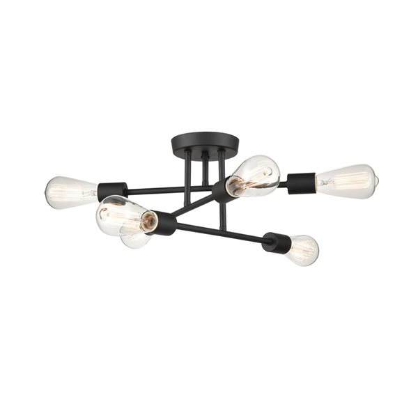 Millennium Lighting Decco Traditional 6-Light Pendant Light in Matte Black