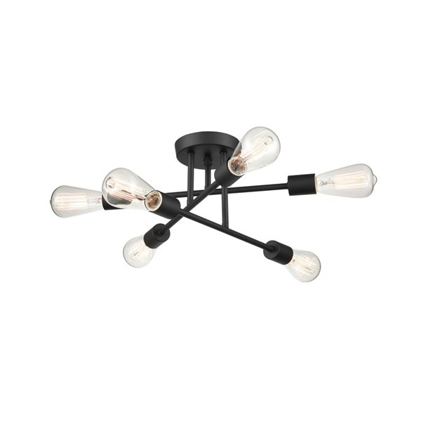 Millennium Lighting Decco Traditional 6-Light Pendant Light in Matte Black