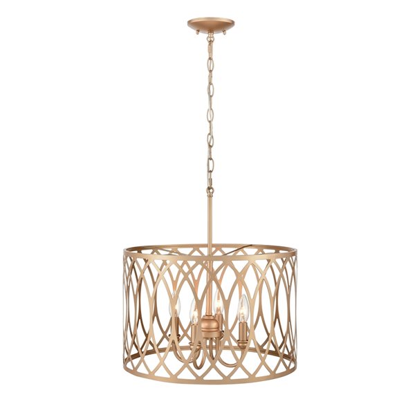Millennium Lighting Arelyn Painted Modern Gold Traditional 4-Light Pendant Light