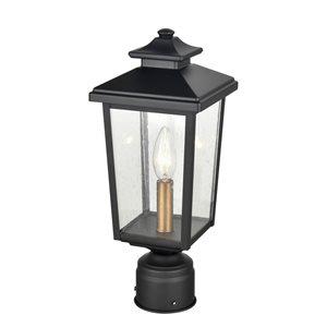 Millennium Lighting Eldrick 14-in Powder Coat Black Transitional Post Lantern