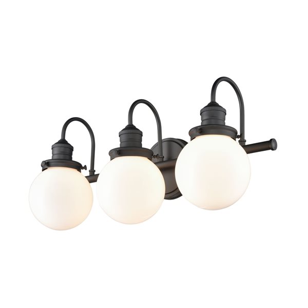 Millennium Lighting Ella 3-Light Black Farmhouse Vanity Light