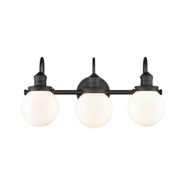 Millennium Lighting Ella 3-Light Black Farmhouse Vanity Light