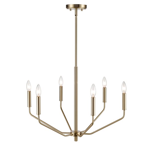 Millennium Lighting Laurell 6-Light Modern Gold Modern/Contemporary Chandelier