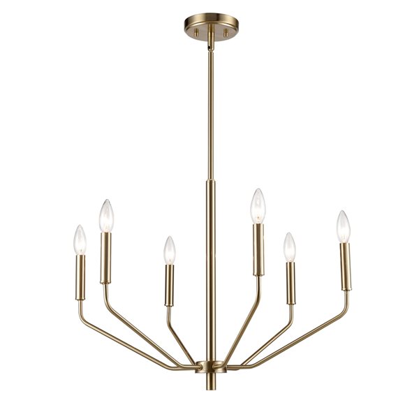 Millennium Lighting Laurell 6-Light Modern Gold Modern/Contemporary Chandelier