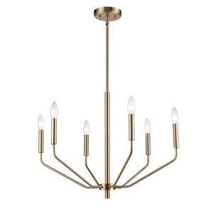 Millennium Lighting Laurell 6-Light Modern Gold Modern/Contemporary Chandelier