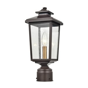 Millennium Lighting Eldrick 14-in Powder Coat Bronze Transitional Post Lantern