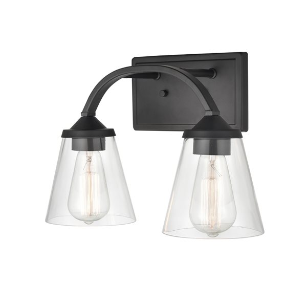 Millennium Lighting Josleen 2-Light Black Modern/Contemporary Vanity Light