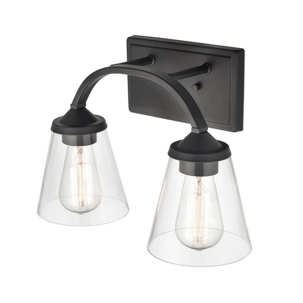 Millennium Lighting Josleen 2-Light Black Modern/Contemporary Vanity Light