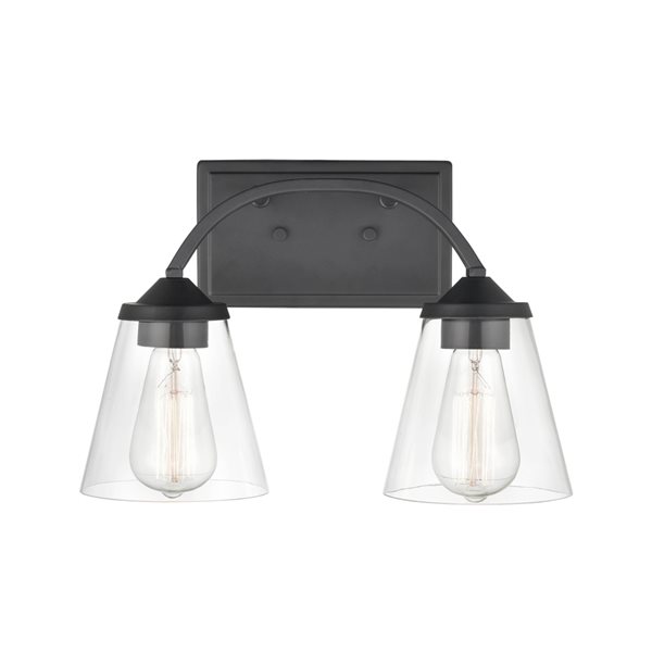 Millennium Lighting Josleen 2-Light Black Modern/Contemporary Vanity Light