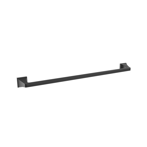Amerock Mulholland 24-in Matte Black Wall Mount Single Towel Bar