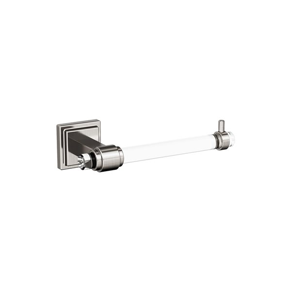 Amerock Glacio Clear/Brushed Nickel Wall Mount Single Post Toilet Paper Holder