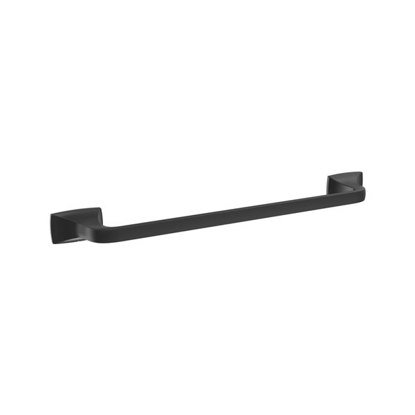 Amerock Highland Ridge 18-in Matte Black Wall Mount Single Towel Bar