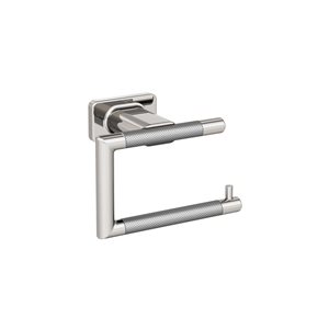 Amerock Esquire Polished Nickel/Stainless Steel Wall Mount Single Post Toilet Paper Holder