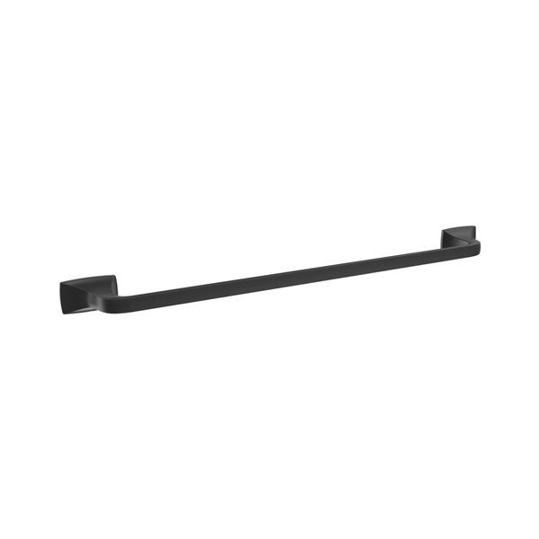 Amerock Highland Ridge 24-in Matte Black Wall Mount Single Towel Bar