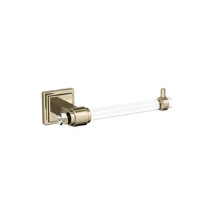 Amerock Glacio Clear/Golden Champagne Wall Mount Single Post Toilet Paper Holder