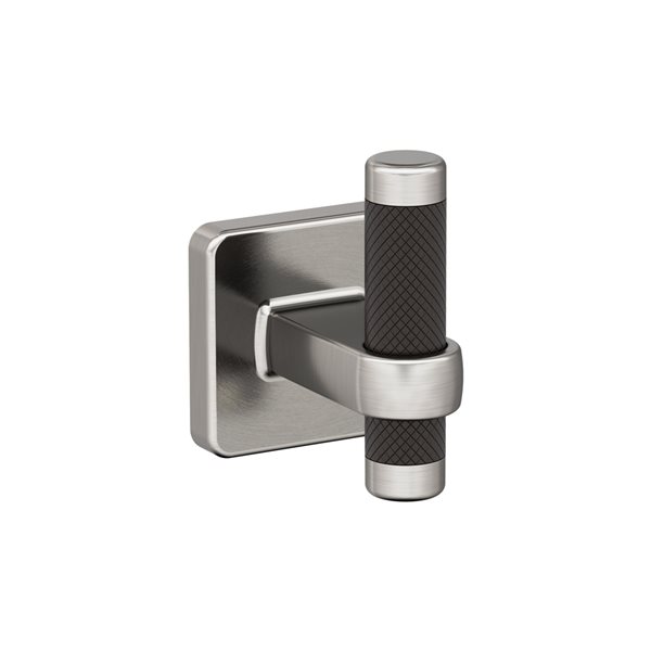 Amerock Esquire 1-hook Brushed Nickel/oil-rubbed Bronze Towel Hook