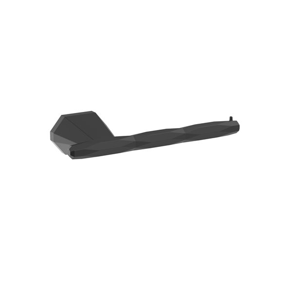 Amerock St. Vincent Matte Black Wall Mount Single Post Toilet Paper Holder