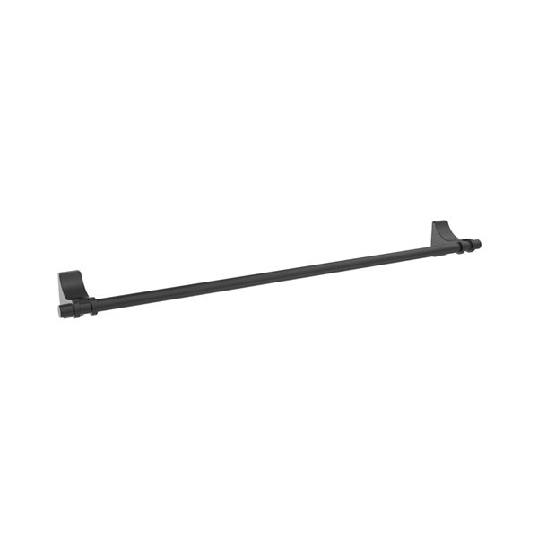 Amerock Davenport 24-in Matte Black Wall Mount Single Towel Bar