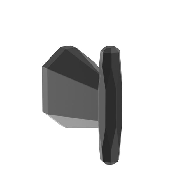 Amerock St. Vincent 1-hook Matte Black Towel Hook