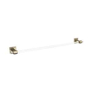 Amerock Glacio 24-in Clear and Golden Champagne Wall Mount Single Towel Bar
