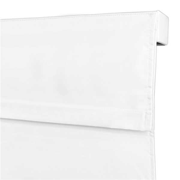 Lumi Home Furnishings 48-in x 64-in White Blackout Cordless Indoor/Outdoor Roman Shade