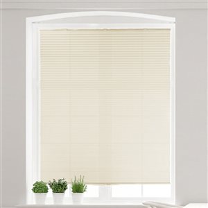 Lumi Home Furnishings 36-in x 64-in Ivory Light Filtering Cordless Indoor Honeycomb POP Cellular Shade