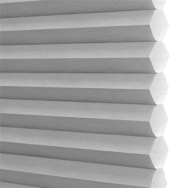 Lumi Home Furnishings 58-in x 72-in Grey Light Filtering Cordless Indoor Honeycomb POSH Cellular Shade