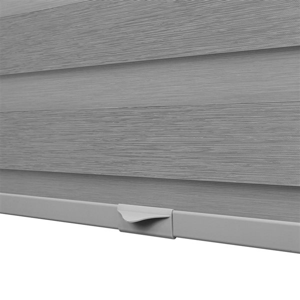 Lumi Home Furnishings 34-in x 72-in Grey Blackout Cordless Indoor Zebra Roller Shade