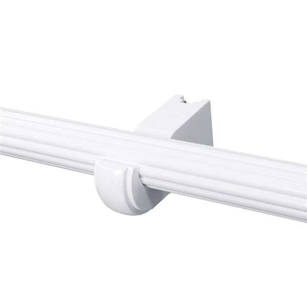 Lumi Home Furnishings White Single Curtain Rod Brackets - 2-Pack
