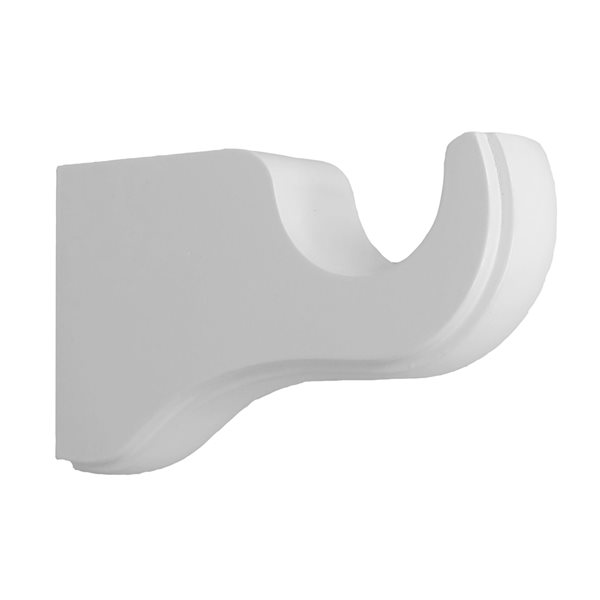 Lumi Home Furnishings White Single Curtain Rod Brackets - 2-Pack