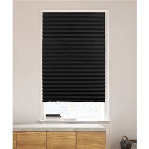 Lumi Home Furnishings 36-in x 72-in Black Blackout Cordless Indoor Temporary Pleated Shades - 6-Pack