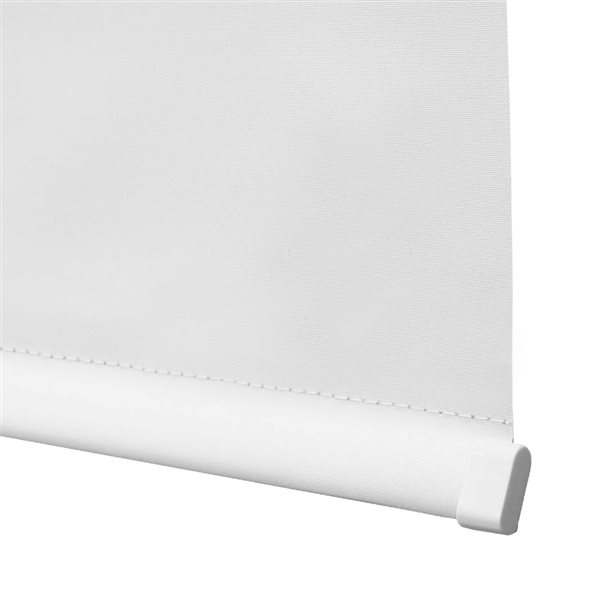 Lumi Home Furnishings 72-in x 72-in White Blackout Cordless Slow Release Indoor/Outdoor Roller Shade