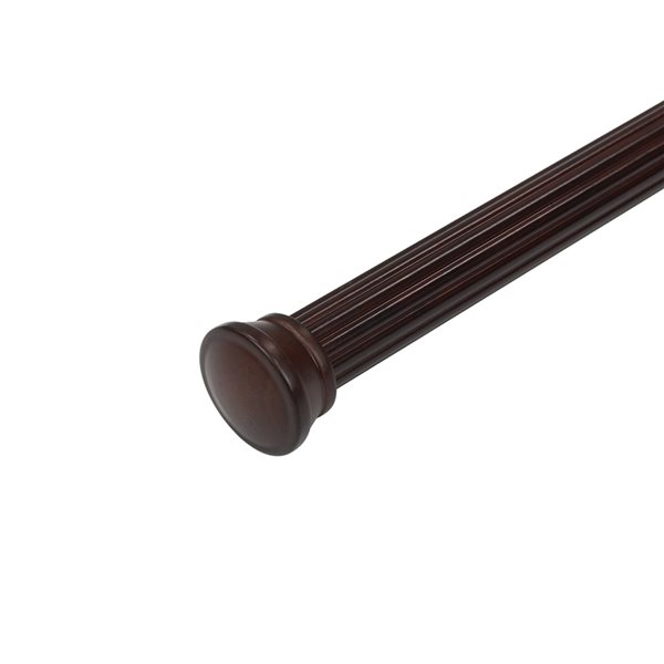 Lumi Home Furnishings Mix & Match 8-ft Antique Mahogany Wood Single Curtain Rods - 2-Pack