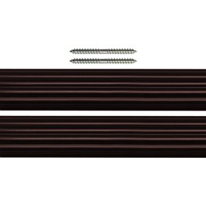 Lumi Home Furnishings Mix & Match 8-ft Antique Mahogany Wood Single Curtain Rods - 2-Pack