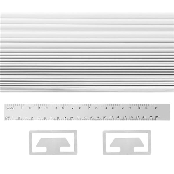 Lumi Home Furnishings 36-in x 72-in White Room Darkening Cordless Indoor Temporary Pleated Shades - 6-Pack