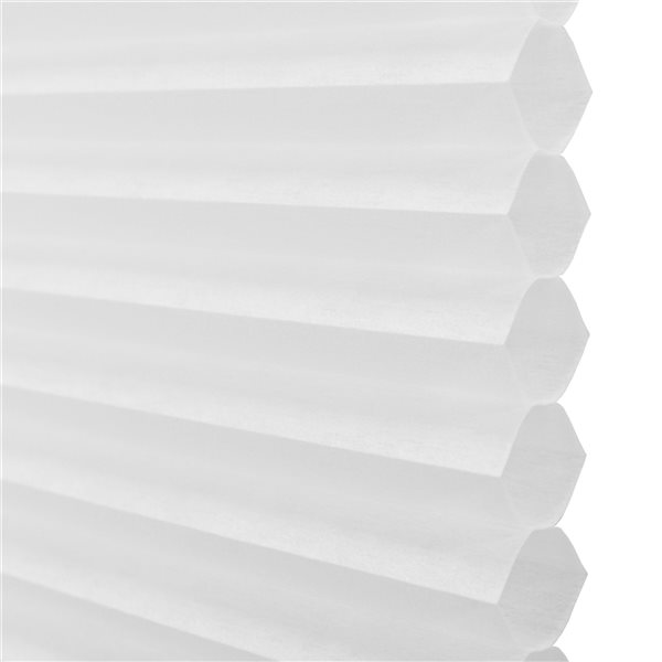 Lumi Home Furnishings 61-in x 72-in White Light Filtering Cordless Indoor Honeycomb POSH Cellular Shade