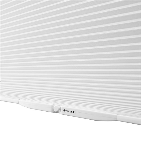 Lumi Home Furnishings 36-in x 64-in White Room Darkening Cordless Indoor Honeycomb POP Cellular Shade