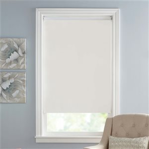 Lumi Home Furnishings 37-in x 72-in White Blackout Cordless Slow Release Indoor/Outdoor Roller Shade