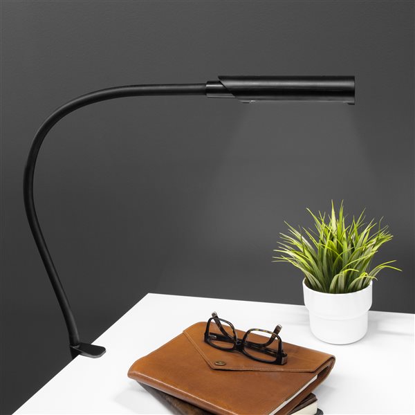 Lampe de travail à DEL UberLight Flex 3200TL de Reliable Corporation noire de 37,5 po avec pince