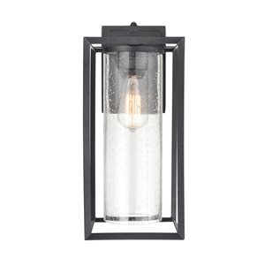 Millennium Lighting Wheatland 17.5-in H Black Hardwired Dark Sky Medium Base (E-26) Outdoor Wall Light