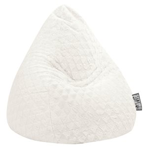 Fauteuil poire blanc Fluffy Hearts par Gouchee Home