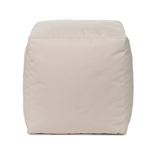 Gouchee Home Cube Soleil Beige Olefin Indoor/Outdoor Ottoman