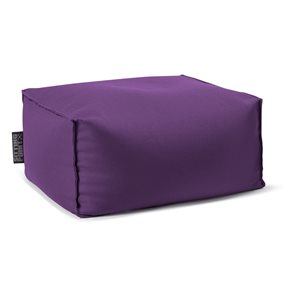 Pouf d'intérieur/d'extérieur en oléfine mauve Chamonix par Gouchee Home