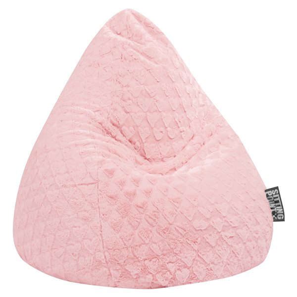62% OFF - Pink Fuzzy Bean Bag Chair / Chairs