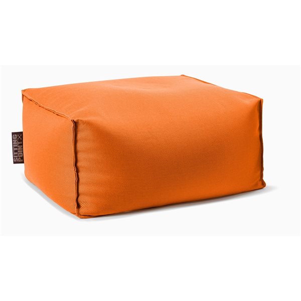 Gouchee Home Chamonix Orange Olefin Indoor/Outdoor Ottoman