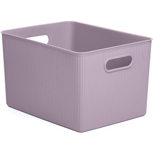 Superio Brand 11.5-in x 9-in x 9-in Lilac Plastic Bin