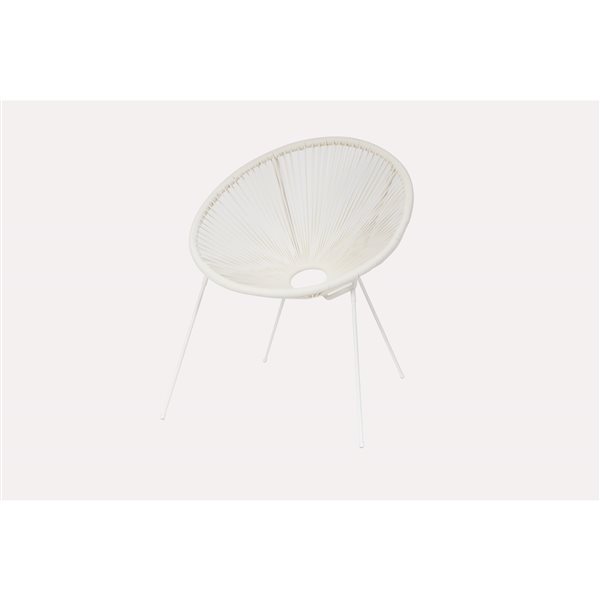 Velago Acapulco Neo 3-Piece White Patio Conversation Set