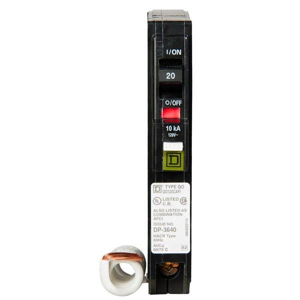 Square D QO 20-Amp Single Pole AFCI Pigtail Circuit Breaker