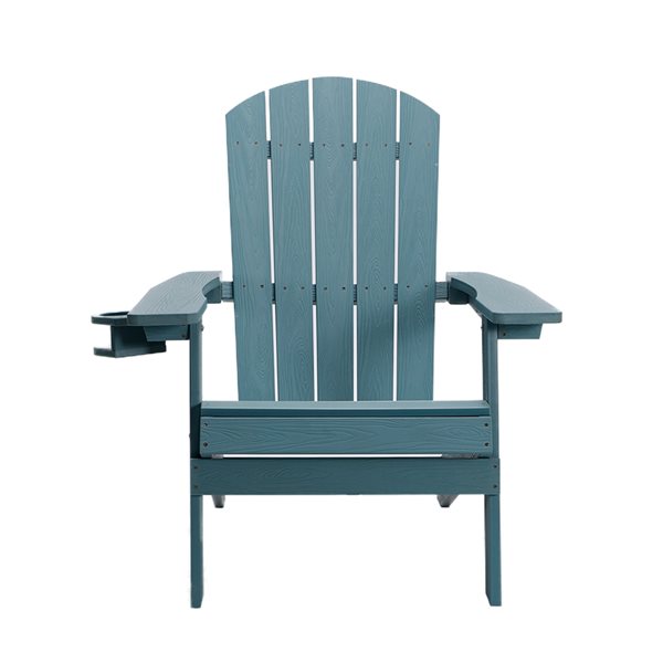 Tranquilo Depot Teal Plastic Folding Adirondack Chair